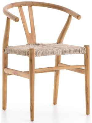 Muestra Dining Chair, Natural Teak, Set Of 2