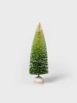 12in Large Green Bottle Brush Christmas Tree Decorative Figurine - Wondershop™