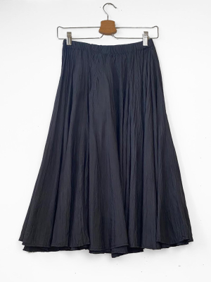 Igwt Vintage - Crepe Midi Skirt / Black