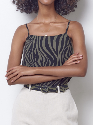 Priah Slip Top - Zebra