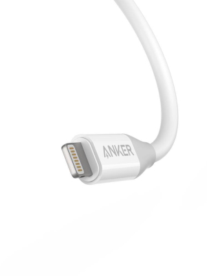 Anker 2" Lightning To 3.5mm Audio & Lightning Charging Adapter - White