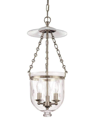 Hampton 3 Light Pendant Historic Nickel