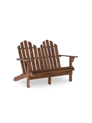 Adirondack Double Bench Teak Finish - Linon