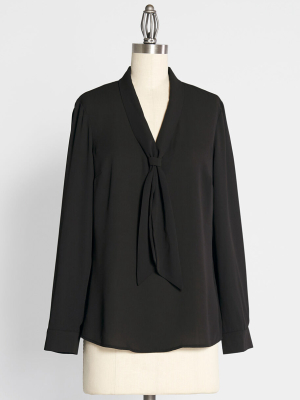 Pleasant Confidence Tie-neck Top