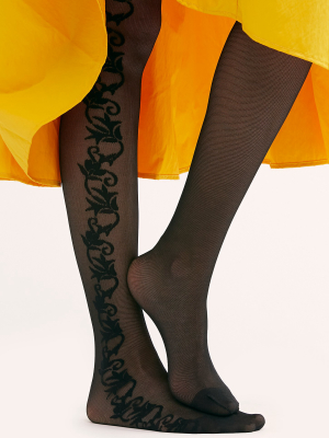 Floreal Side Mesh Tights