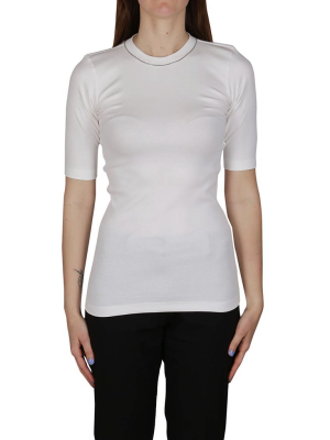 Brunello Cucinelli Embellished Collar T-shirt