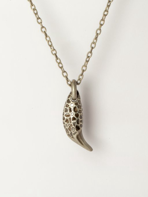 Bear Tooth Necklace Ghost (large, Mega Pavé, Da+dia)