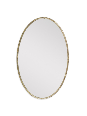 Bamboo Oval Mirror