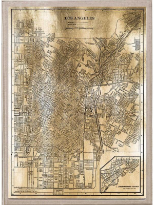 Gold City Map Artwork - Los Angeles