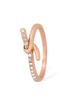 Eternal Knot Ring In Rose Gold - Size 8