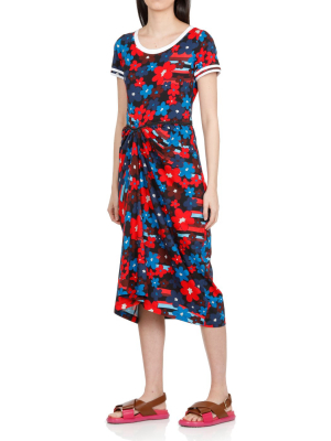 Marni Floral Printed Midi Dress