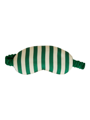 Emerald Stripe Monogram Mask