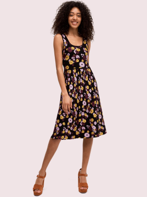 Jacquard Floral Sweater Dress