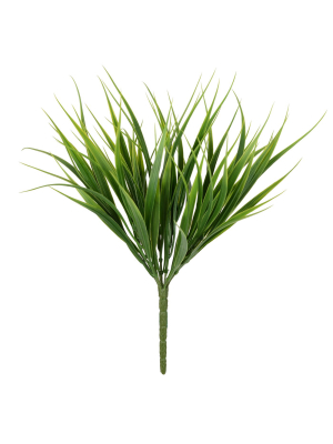 Vickerman 12" Artificial Green Grass Bush.