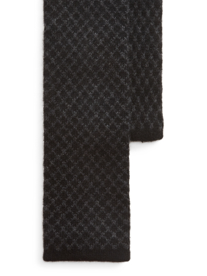 Windowpane Knit Cashmere Tie