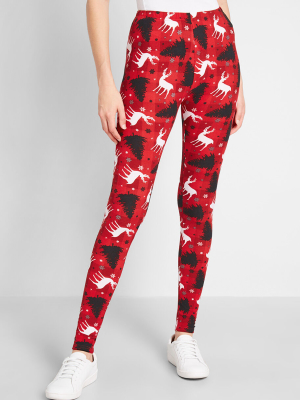 Right As Reindeer Holiday Leggings