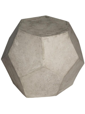 Geometry Side Table/stool In Fiber Cement