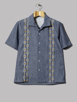 Universal Works Open Collar Shirt (chambray Indigo)