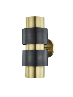 Cyrus 2 Light Wall Sconce Aged Old Bronze