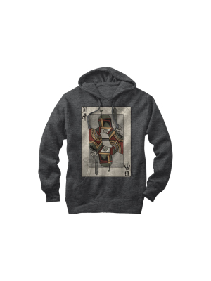Men's Star Wars Boba Fett Playing Card Pull Over Hoodie
