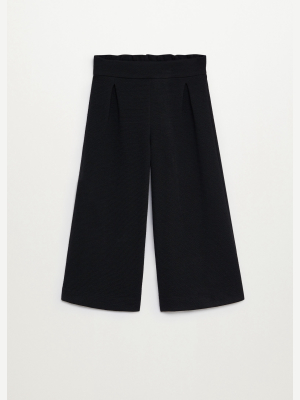 Textured Culotte Trousers