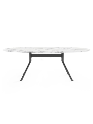 Blink Oval Dining Table: Stone Top