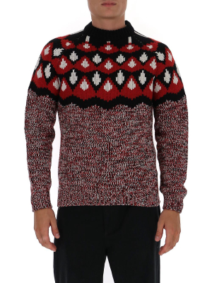 Prada Intarsia Knitted Sweater