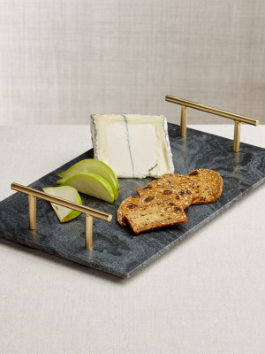 Hayes Marble Serving Board With Handles