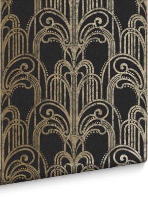 Art Deco Wallpaper In Black & Gold From The Exclusives Collection By Graham & Brown