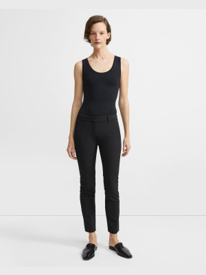 Classic Cropped Pant In Stretch Wool