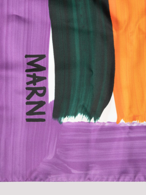 Marni Painted Stripe Printed Scarf