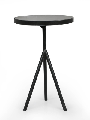 Corin End Table - Bluestone/powder Black