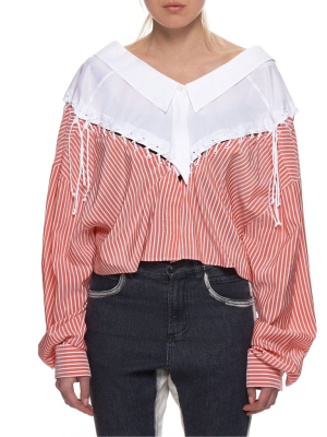 Lace Up Stripe Top (uwga037-red)