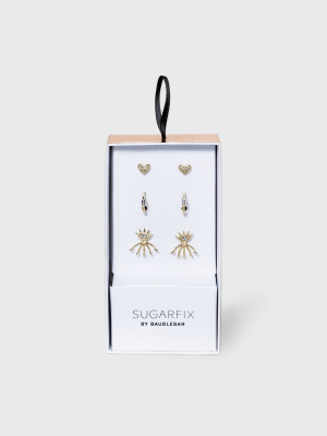 Sugarfix By Baublebar Statement Stud Earring Set 2pc - Gold