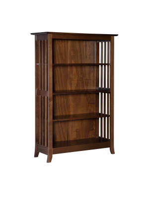 53.88" Emerson Double Bookshelf Brown - Linon