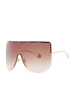 Elaiza Oversized Sunglasses - Brown Gradient