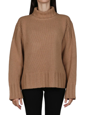 Jil Sander Roll Neck Ribbed Jumper