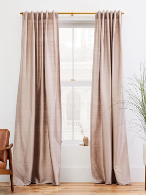 Dupioni Silk Curtain - Dusty Blush