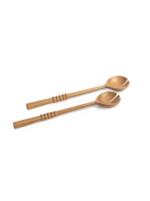 Kenya All Wood Salad Server