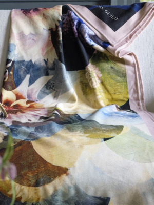 Kyoto Flower Peacock Throw By Designers Guild