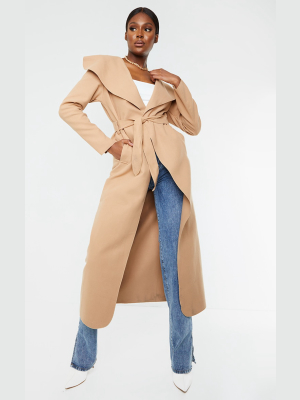 Tall Camel Mara Length Oversized Waterfall...