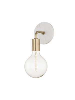 Chloe 1 Light Wall Sconce "a" Style - Aged Brass