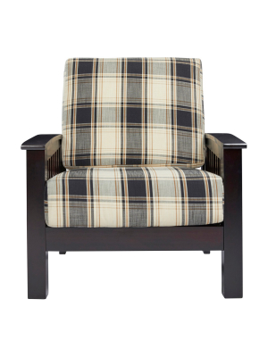 Maison Hill Mission Style Armchair - Brown / Black - Handy Living