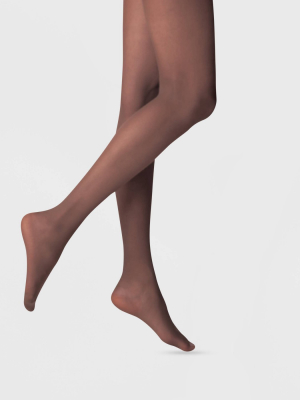 Women's 20d Sheer Tights - A New Day™ Coffee Bean