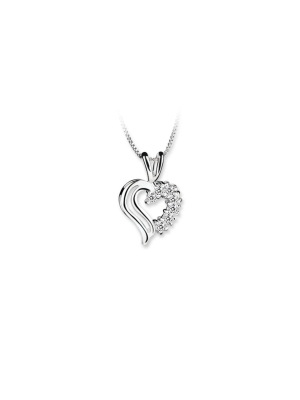 Double Heart Pendant Clear