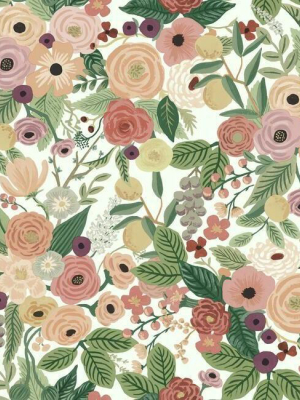 Garden Party Wallpaper In Burgundy From The Rifle Paper Co. Collection By York Wallcoverings