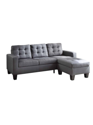 Sectional Sofa Gray - Benzara