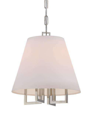 Libby Langdon Westwood 4 Lt Nickel Mini Chandelier