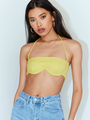 Becca Crop Top Yellow