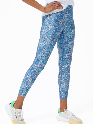 Blue Glitter Hi-shine Leggings